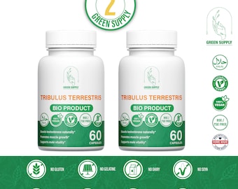 START PACK : 2 x Capsules de Tribulus Terrestris 500mg - Qualité Supérieure, Satisfaction Garantie, extrait de haute qualité végétarienne.