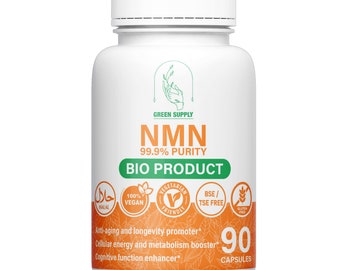 NMN 500 mg x 90 capsules (nicotinamide mononucléotide) Pureté certifié de haute qualité.
