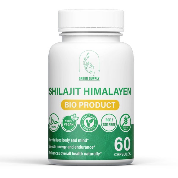 Shilajit himalayen  500mg extrait naturel de haute qualité.