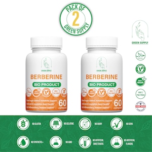 STARTERPACKUNG: 2 x Berberin-Kapseln 500 mg hochwertiger vegetarischer Naturextrakt.