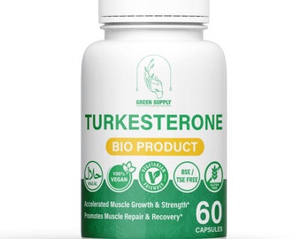 Turkesterone 500 mg, een hoogwaardig, vegetarisch, natuurlijk extract.