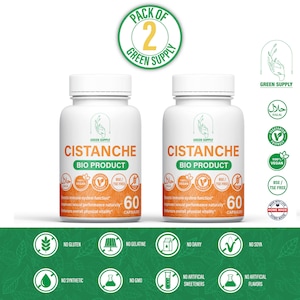 START PACK: 2 x Cistanche Capsules 500mg high quality vegetarian natural extract.