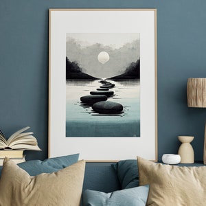 Bohomodern Peaceful Print | Printable Wall Art | Abstract Illustration | Minimalist Abstract Wall Art | Boho Decor Wall Decor