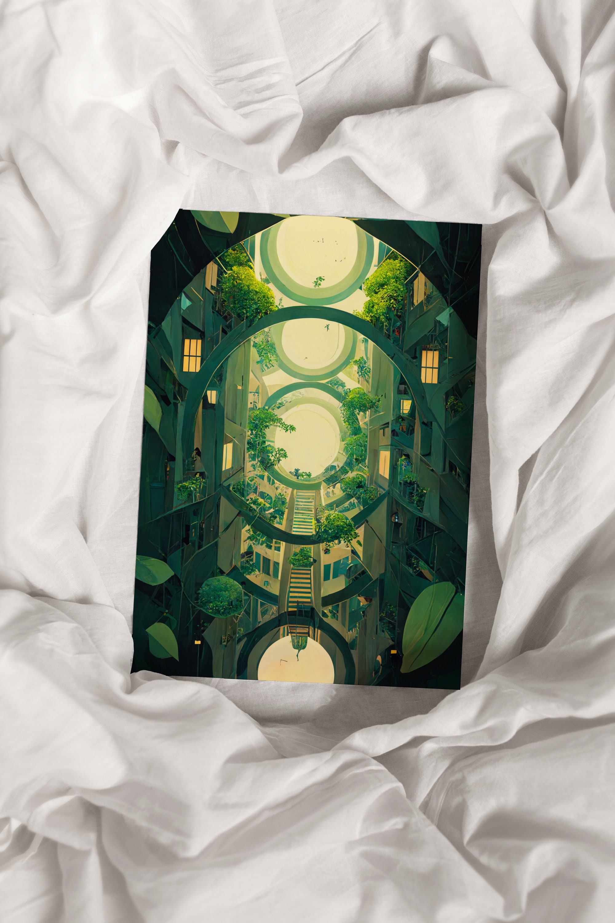 Solarpunk City | Solarpunk Art Print | Printable Wall Art | Abstract ...