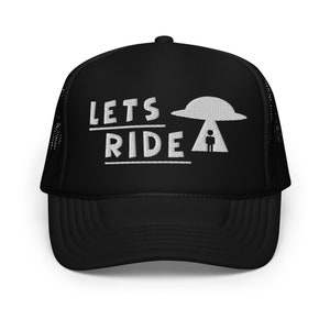 Alien Hat | Ufo Hat | Trucker Hat | Embroidered Graphic | Foam Style Trucker Cap