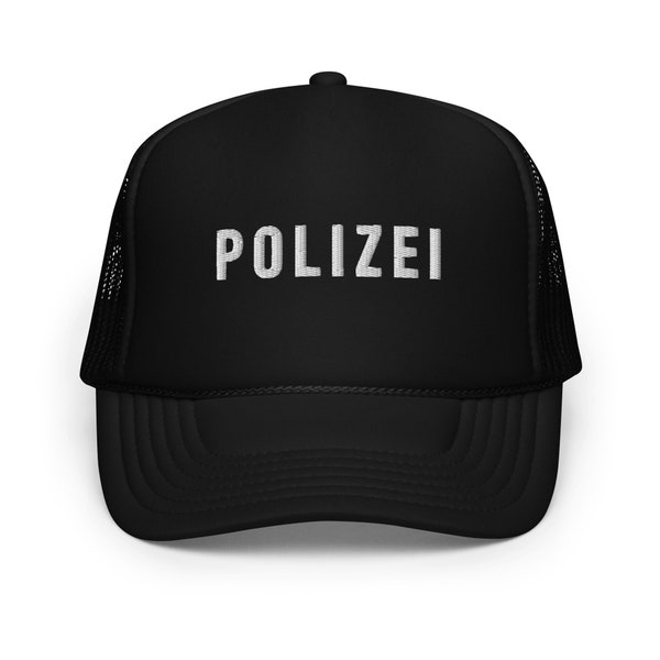Polizei Trucker Hat | Police Trucker Hat | Polizei Hat | Police Hat | Funny Trucker Hat |  Halloween Party Hat | Classic Trucker Cap