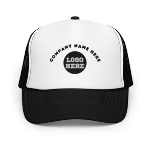 Personalisierte Trucker Cap | Benutzerdefinierte Business Trucker Hat | Individuell bestickte Ballkappe | Klassische Schaumstoffmütze im Trucker-Style | Klassische Trucker Cap