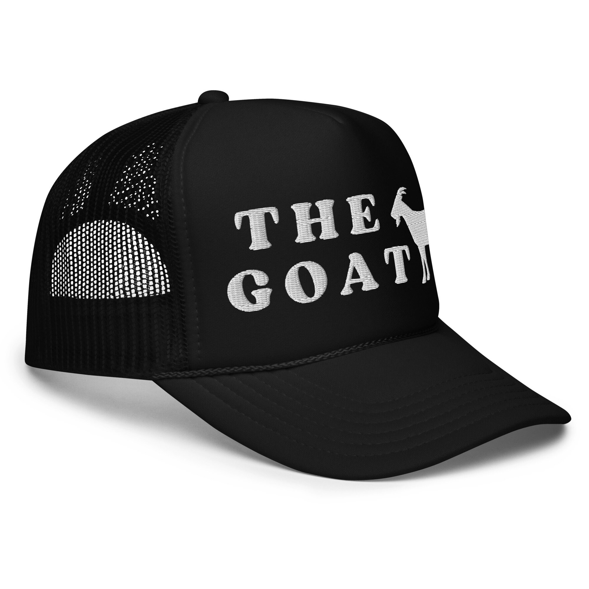 Goat Hat Greatest of All Time Hat Foam Trucker Hat Embroidered Graphic