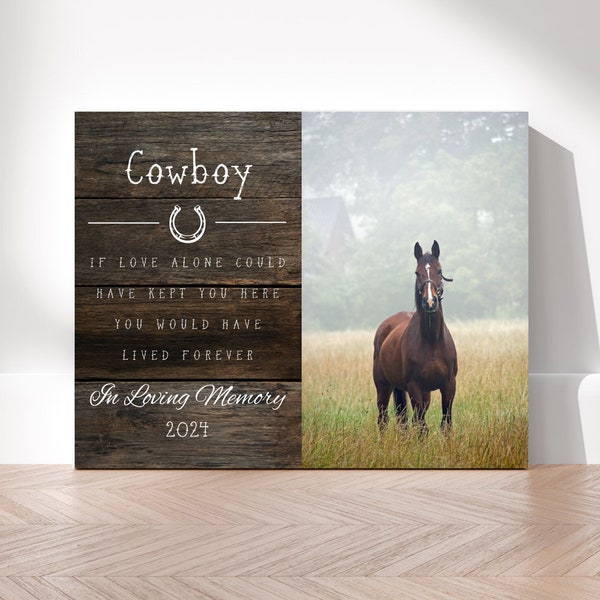 Pet Memorial, Horse Memorial Gift, Pet Loss Gifts, Pet Memorial Gift, Loss of Horse, Horse Remembrance Gift, Horse Sympathy Gift, Pet Canvas