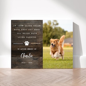 Pet Memorial, Dog Memorial Gift, Pet Loss Gift, Pet Memorial Gift, Loss of Dog, Dog Remembrance Gift, Dog Sympathy Gift, Pet Memorial Canvas
