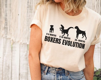 Boxer Dog Evolution Shirt, Unisex Dog Lover Gift