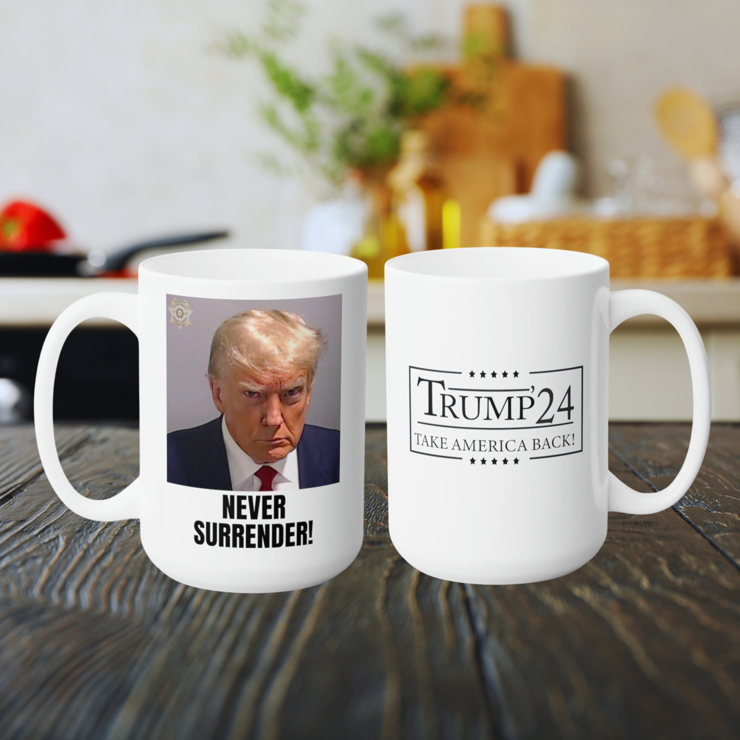 Donald Trump Mugshot Mug Election 2024 Coffee Cup Inmate No. P01135809 –  Cute But Rude