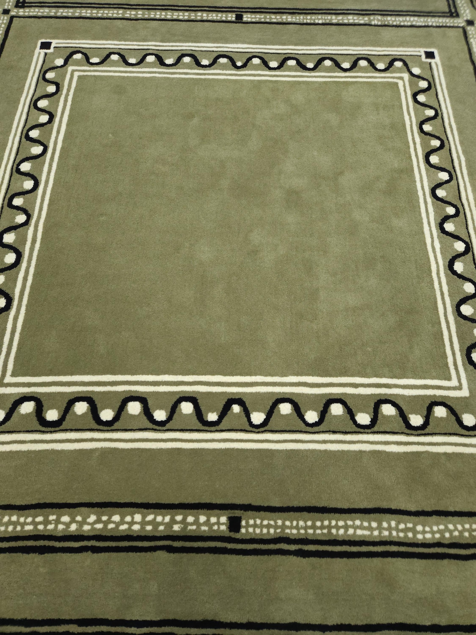 Olive Green Rugs Pattern Hand-tufted Olive Green Wool Rug: Custom Size Boho Decor - Etsy