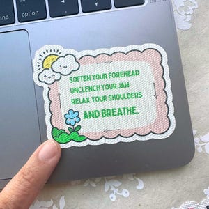Herinneringssticker Ontspan je lichaam en adem met textuur | Waterdicht | Fidget sensorische sticker Calm Strips voor angst | Inspirerende inzetstukken