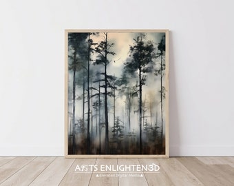 Forest | Printable Digital Art | Abstract Watercolor | Wall Art