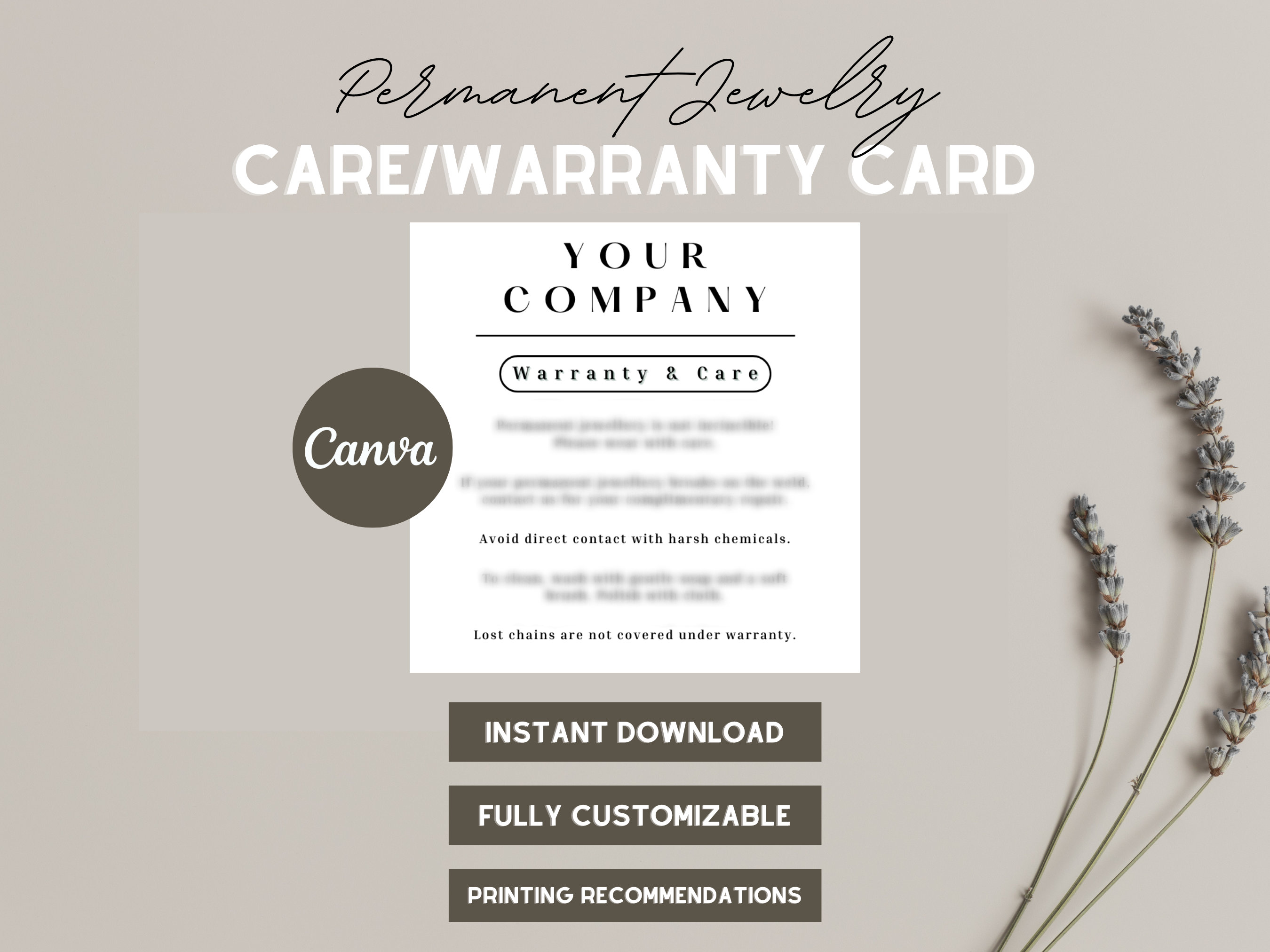 Permanent Jewelry Business Starter Kit, Permanent Jewelry Consent Forms, Permanent  Jewelry Warranty Care Card, Permanent Jewelry Tools 