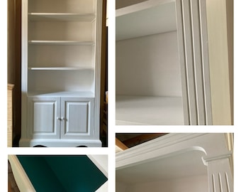 English style bookcase painted and finished by hand, English style