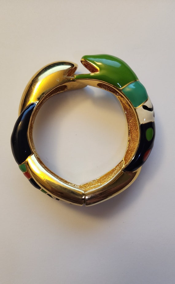 Niki de Saint Phalle Enamel Snake Bangle