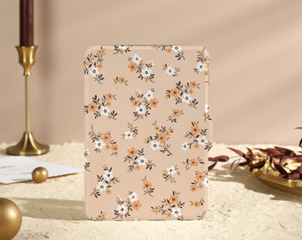 White Orange Flower Kindle Case, Personalization Kindle Case,  All new kindle 6" 2022 Case, Kindle Paperwhite Case10 Gen, 11th Gen Case