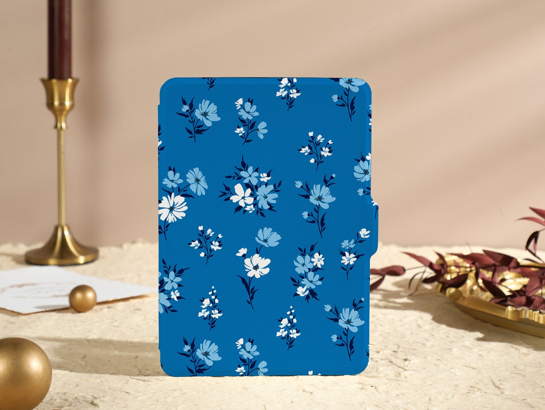 Klein Blue Flower Kindle Case, Personalization Kindle Case, All New