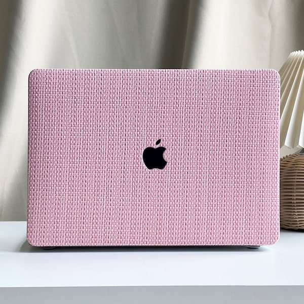 Strawberry Milk Woven Leather MacBook Case for New MacBook Pro 13 16 15 Pro 14 A2442 Air 13 12 inch 2022 M2 Air 13 A2681 M2 Pro 13