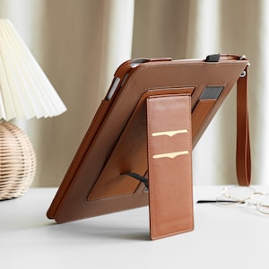 Étui pour iPad en cuir marron vintage pour Air 4 5, housse pour iPad pour iPad 10,2 10,9 11 12,9, étui pour iPad 2022 2021 2020, cadeau pour elle image 5