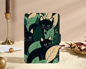 Jungle Black Cat Kindle Case, Personalization Kindle Case,  All new kindle 6" 2022 Case, Kindle Paperwhite Case10 Gen, 11th Gen Case