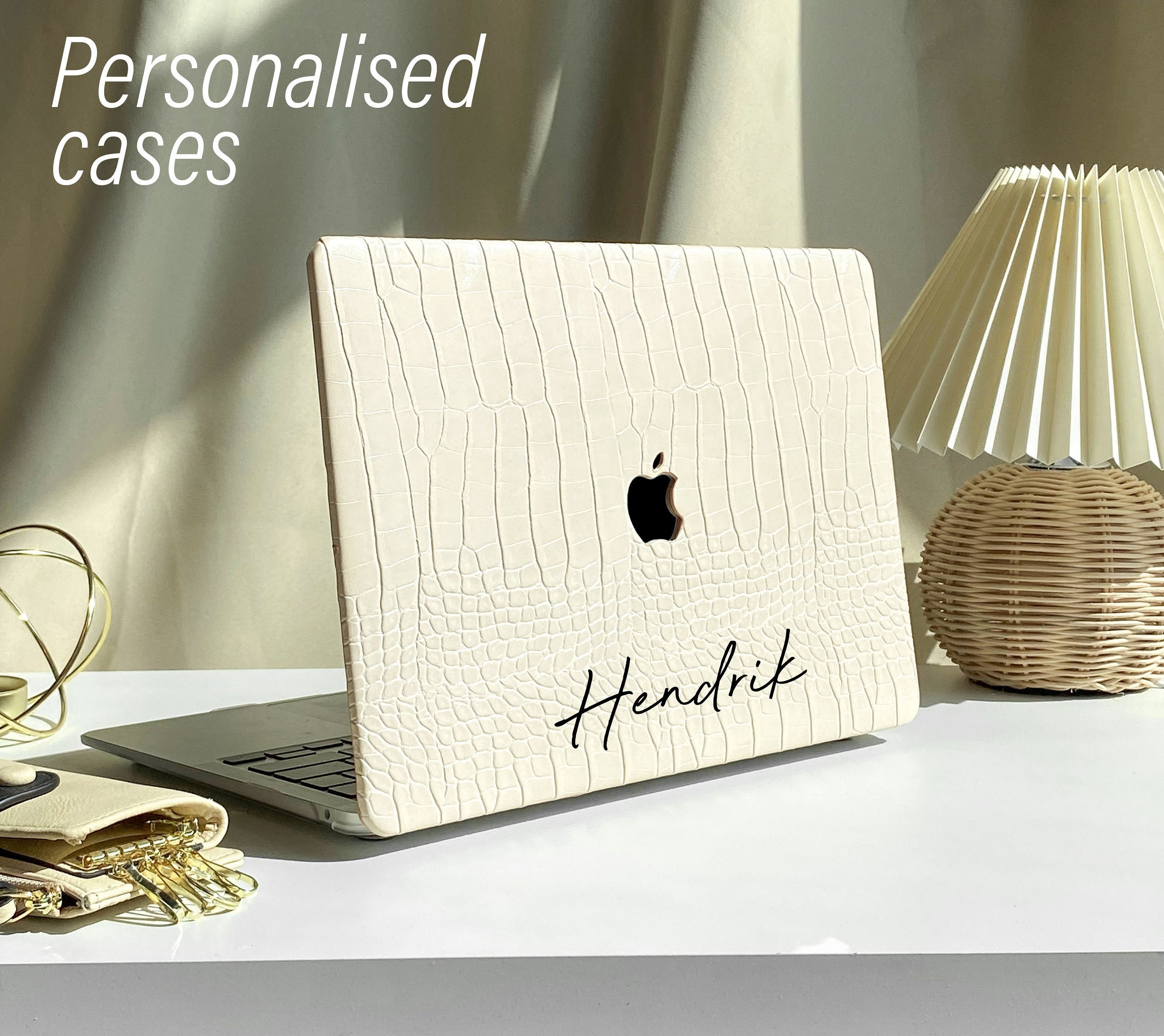 Housse en cuir véritable Saffiano pour MacBook Pro Retina