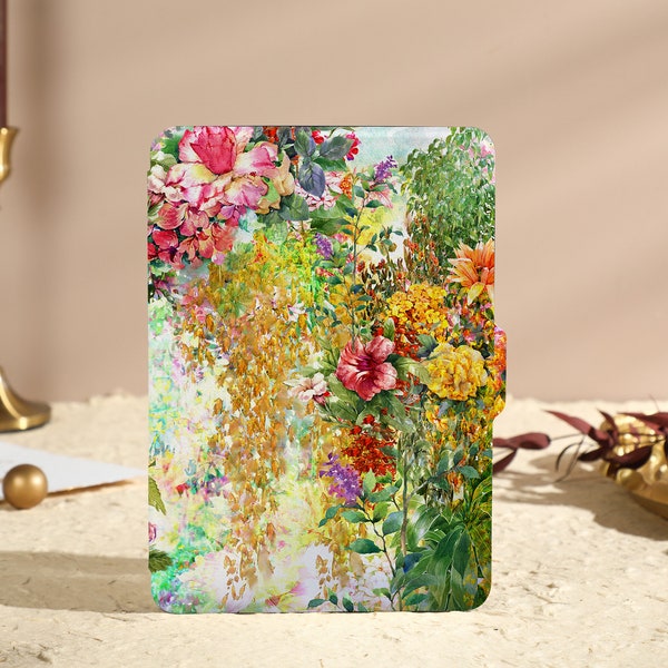 Realistic Flower Sea Kindle Case, Personalization Kindle Case,  All new kindle 6" 2022 Case, Kindle Paperwhite Case10 Gen, 11th Gen Case