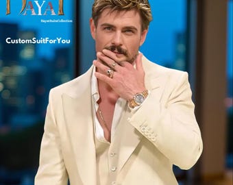 Men's Beige 3 Piece Suit: Custom Tailored Wedding & Formal Wear Suits