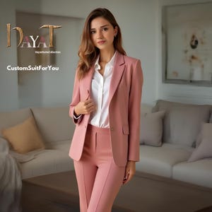 Custom-Tailored Pink Suit: Women&#39;s Wedding & Formal Wear Dress