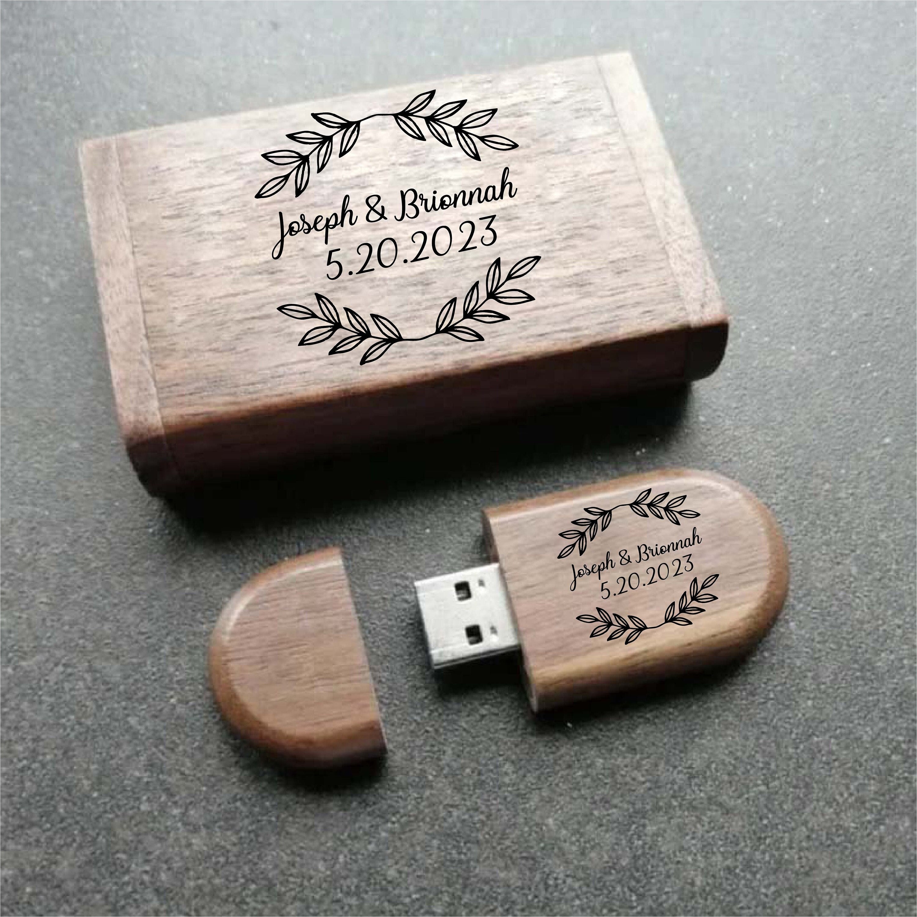 Custom Wood Wedding USB Memory Gift Box Wedding Memory Box Etsy