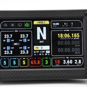 6.8 Touchscreen Vocor Carbon fiber look by Wolf simracing drive by Simhub