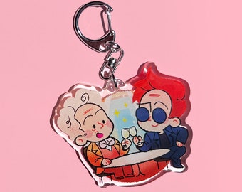 PREORDER Aziraphale & Crowley 2.5" Acrylic Charms | Good Omens