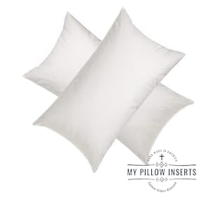 Hand Made in America, Home Pillow Insert, Cushion, Sham Stuffer, Hypoallergenic, Lumbar Support, Back Rest, Decorative, Outdoor, Couch, Bed