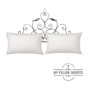 Hand Made in America, Home Pillow Insert, Cushion, Sham Stuffer, Hypoallergenic, Lumbar Support, Back Rest, Decorative, Outdoor, Couch, Bed
