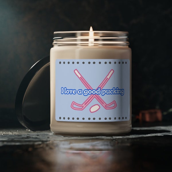I Love A Good P*ucking Hockey Romance Scented Soy Candle, Sports Romance Book Lover Candle