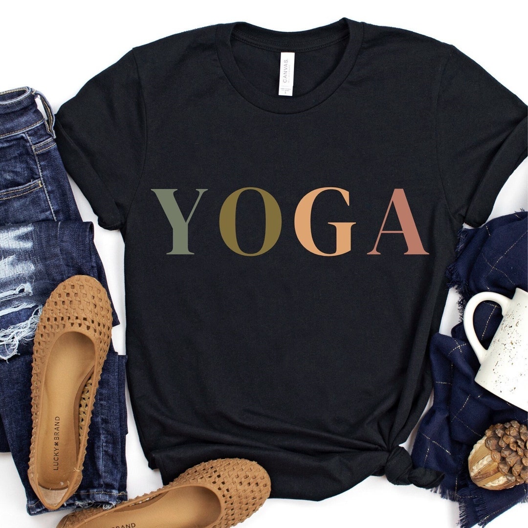 Yoga T-shirt Earth Tone Yoga Shirt Meditation Tshirt Cute Yoga Shirt ...