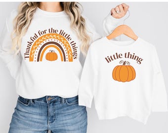 Thanksgiving Matching Sweatshirt Mom and Child Matching Fall Top Mom and Baby Pumpkin Shirt Fall Gift For Mom New Mom Gift Family Matching