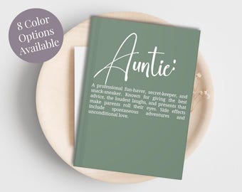 Personalized Aunt Gift New Aunt Gift Aunt Reveal Journal Auntie definition Gift Aunt Keepsake Notebook Family Stories Sister B-day Gift