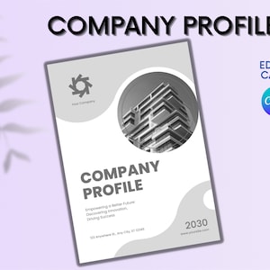 Canva Company Profile Brochure Template: Editable Corporate Design (Digital Download)