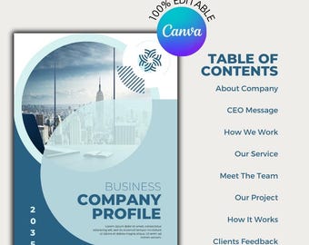 Canva Editable Company Profile Template (PDF)