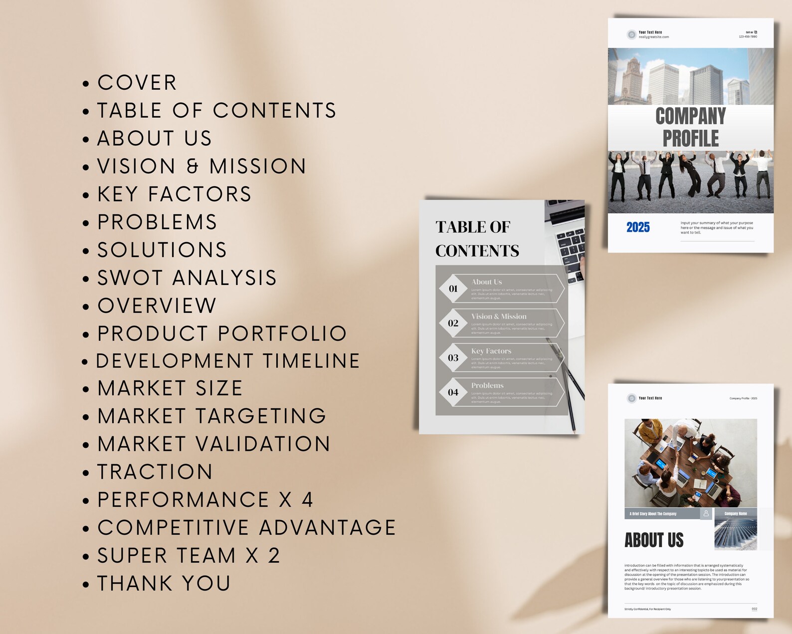 Company Profile Brochure Template Corporate Brochure Canva Editable