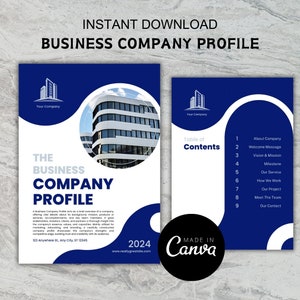 Canva Editable Company Profile Brochure Template (A4)