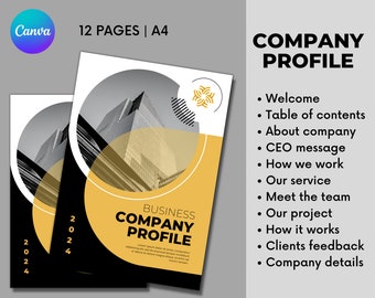 Company Profile Brochure Template | Corporate Brochure | Canva Editable Template | Business Brochure | Business Profile | Corporate Profile