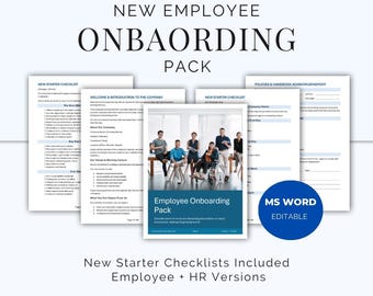 Employee Onboarding Template | Human Resources Checklist and Document Packet | Editable MS Word Template