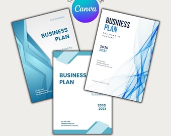 Editable Business Plan Template: Canva Design (Instant Download)