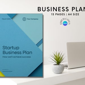 Editable Business Plan Template: Canva Design (Instant Download)