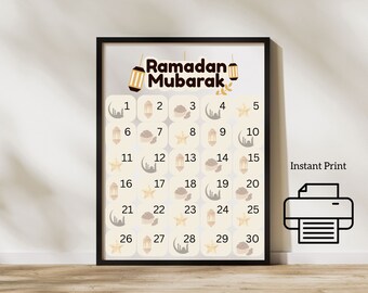 Printable Ramadan Countdown Calendar. Kids Eid Countdown Calendar ...
