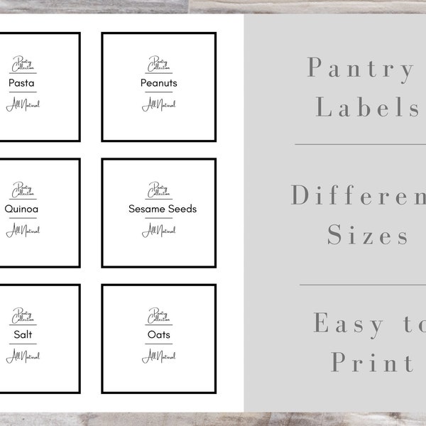 Custom Pantry Labels Etsy